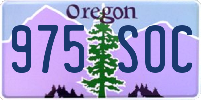 OR license plate 975SOC