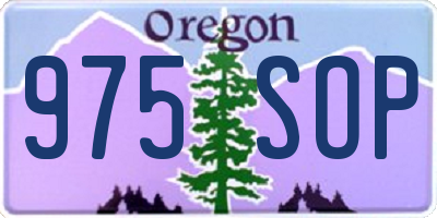 OR license plate 975SOP