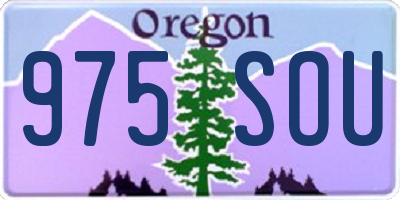 OR license plate 975SOU