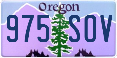 OR license plate 975SOV