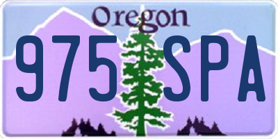 OR license plate 975SPA