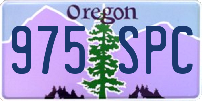OR license plate 975SPC