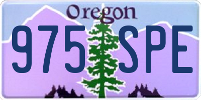 OR license plate 975SPE