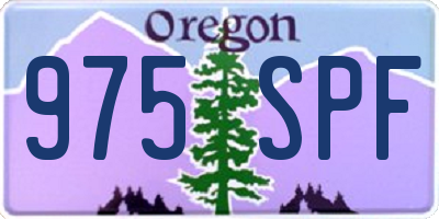 OR license plate 975SPF