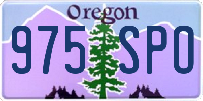 OR license plate 975SPO