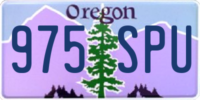 OR license plate 975SPU
