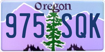 OR license plate 975SQK