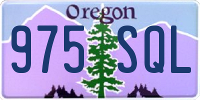 OR license plate 975SQL