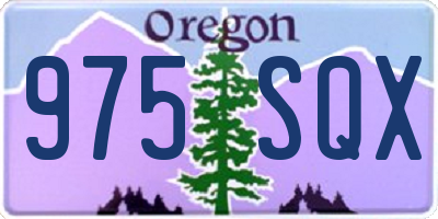 OR license plate 975SQX