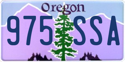 OR license plate 975SSA