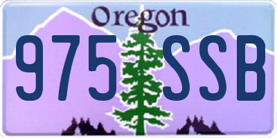 OR license plate 975SSB