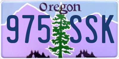 OR license plate 975SSK