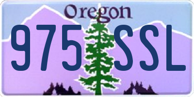 OR license plate 975SSL