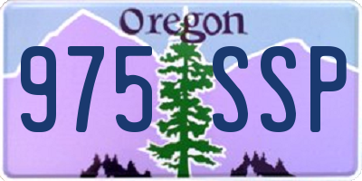 OR license plate 975SSP