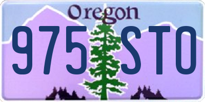 OR license plate 975STO