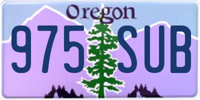 OR license plate 975SUB