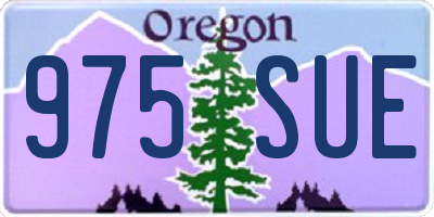 OR license plate 975SUE