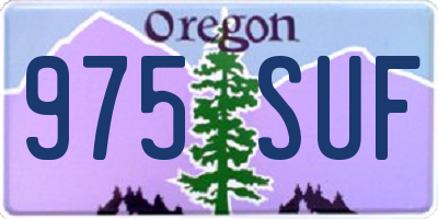 OR license plate 975SUF