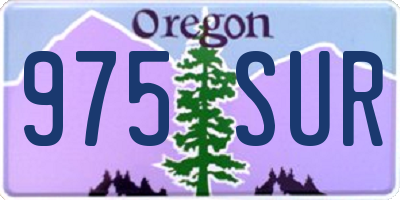 OR license plate 975SUR