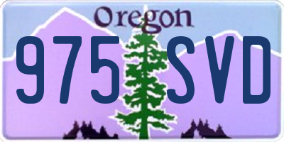 OR license plate 975SVD