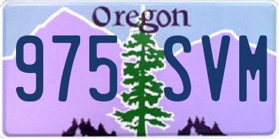 OR license plate 975SVM
