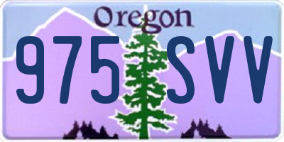 OR license plate 975SVV