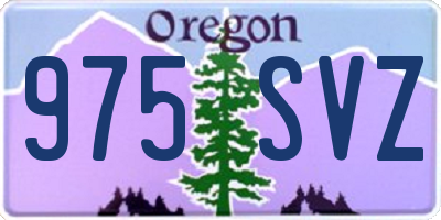 OR license plate 975SVZ