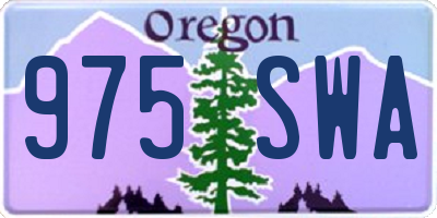OR license plate 975SWA