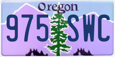 OR license plate 975SWC