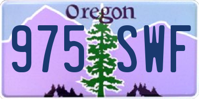OR license plate 975SWF