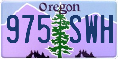 OR license plate 975SWH