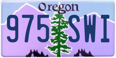 OR license plate 975SWI