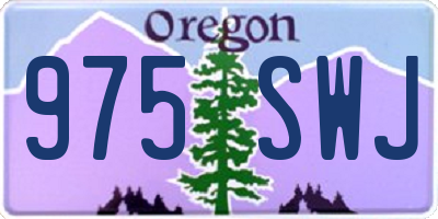 OR license plate 975SWJ