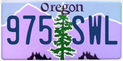 OR license plate 975SWL