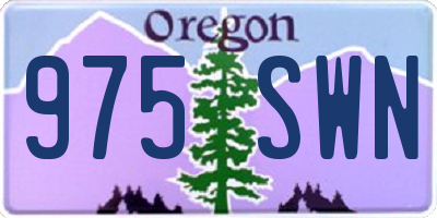 OR license plate 975SWN