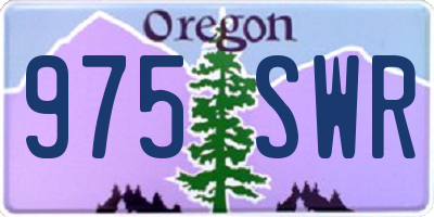 OR license plate 975SWR
