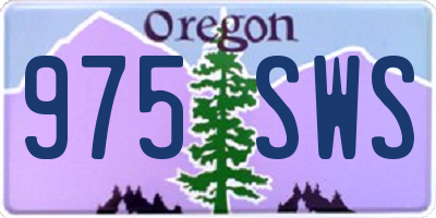 OR license plate 975SWS