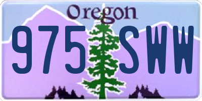OR license plate 975SWW