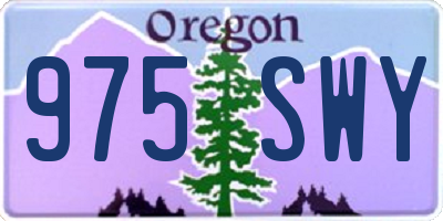 OR license plate 975SWY
