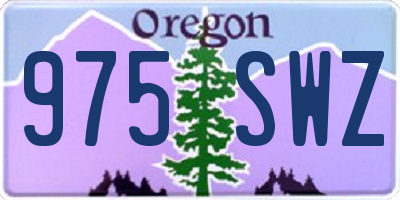 OR license plate 975SWZ