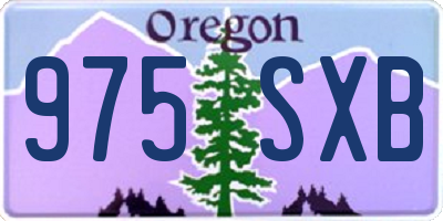 OR license plate 975SXB