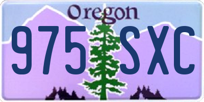 OR license plate 975SXC
