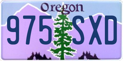 OR license plate 975SXD