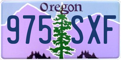 OR license plate 975SXF