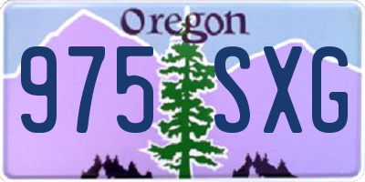 OR license plate 975SXG