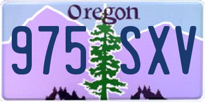 OR license plate 975SXV