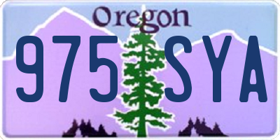 OR license plate 975SYA