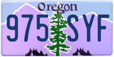 OR license plate 975SYF