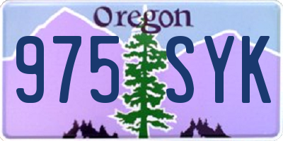 OR license plate 975SYK