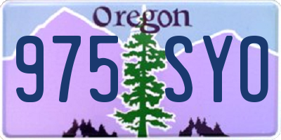 OR license plate 975SYO